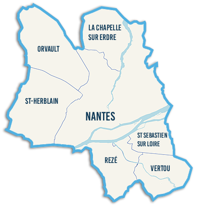 Carte de Nantes